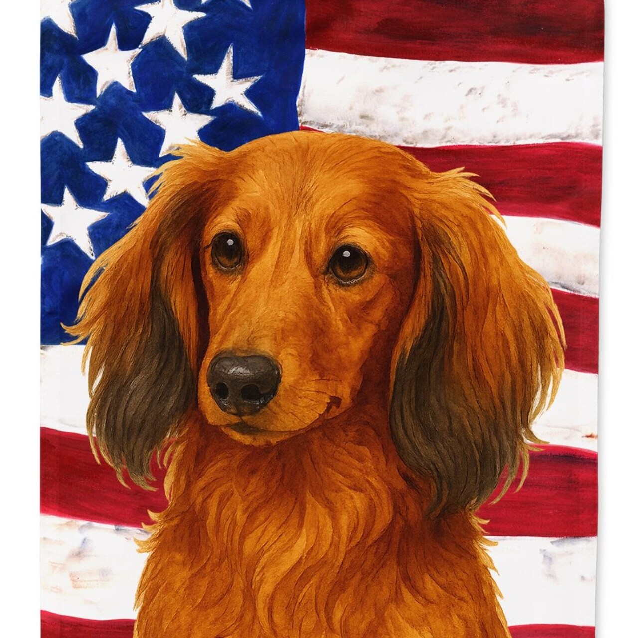 Edge Collections - 11.25" X 15.50" - Multicolor - American Garden Flag Dachshund - 1 Piece